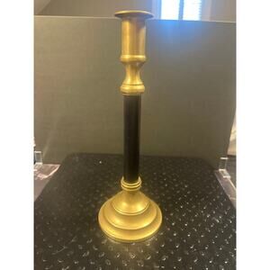 Vintage Brass and Black Candlestick
